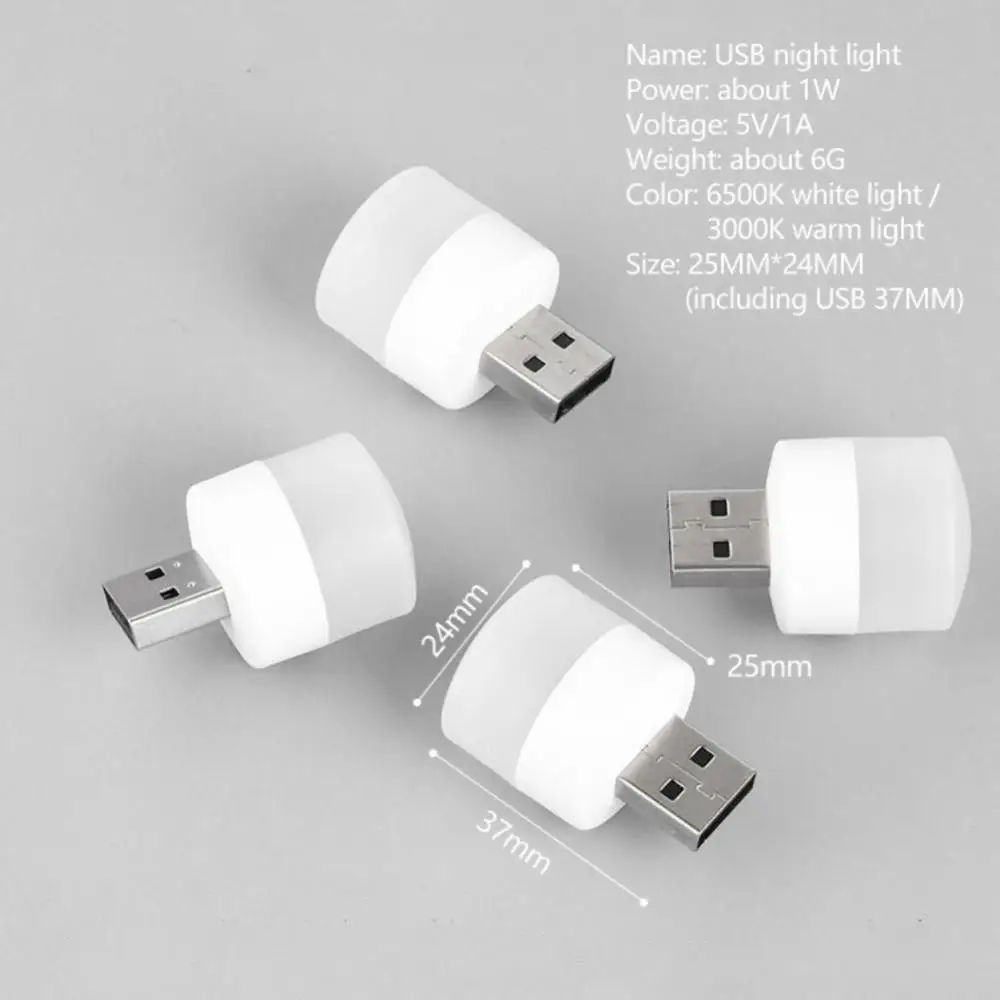 Emitting Color: Dark green, Ships From: CHINA - Mini USB Desk Lamp Bulb Eye Protection LED Night Light Gift Charging USB Small Round Book Lamp Christmas Bedroom Decoration