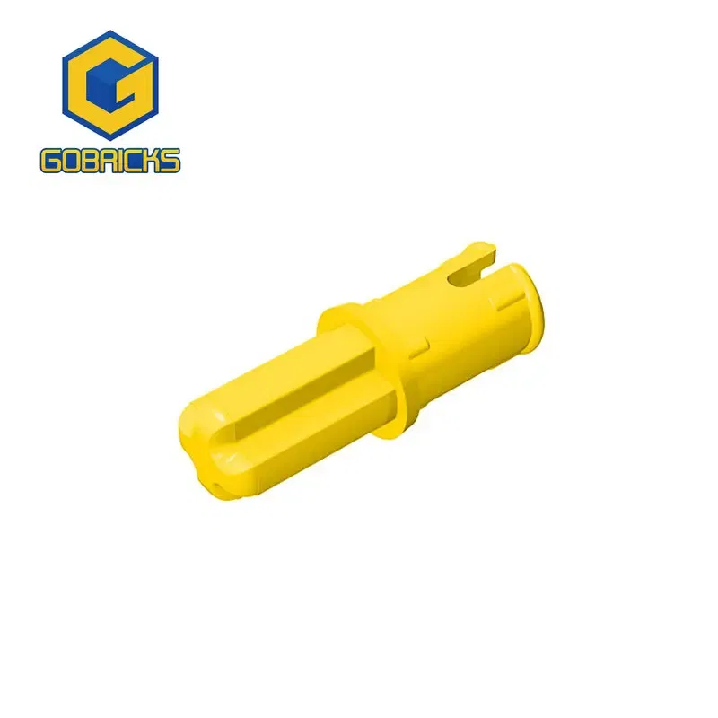 Color: DEEP BLUE - Gobricks 10PCS Bricks Technical Axle 1 with Pin with Friction Ridges Lengthwise Compatible With 43093 Pieces of Toys Parts