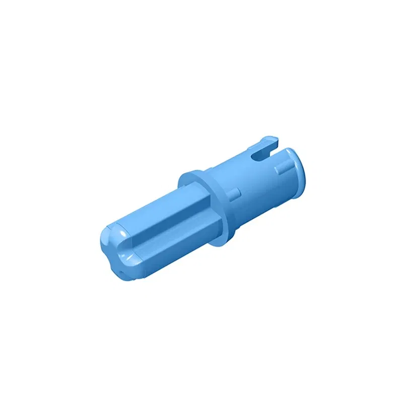 Color: DEEP BLUE - Gobricks 10PCS Bricks Technical Axle 1 with Pin with Friction Ridges Lengthwise Compatible With 43093 Pieces of Toys Parts