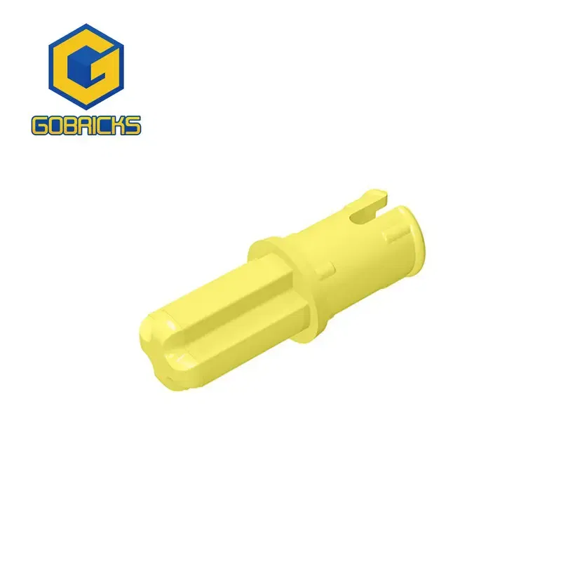 Color: DEEP BLUE - Gobricks 10PCS Bricks Technical Axle 1 with Pin with Friction Ridges Lengthwise Compatible With 43093 Pieces of Toys Parts