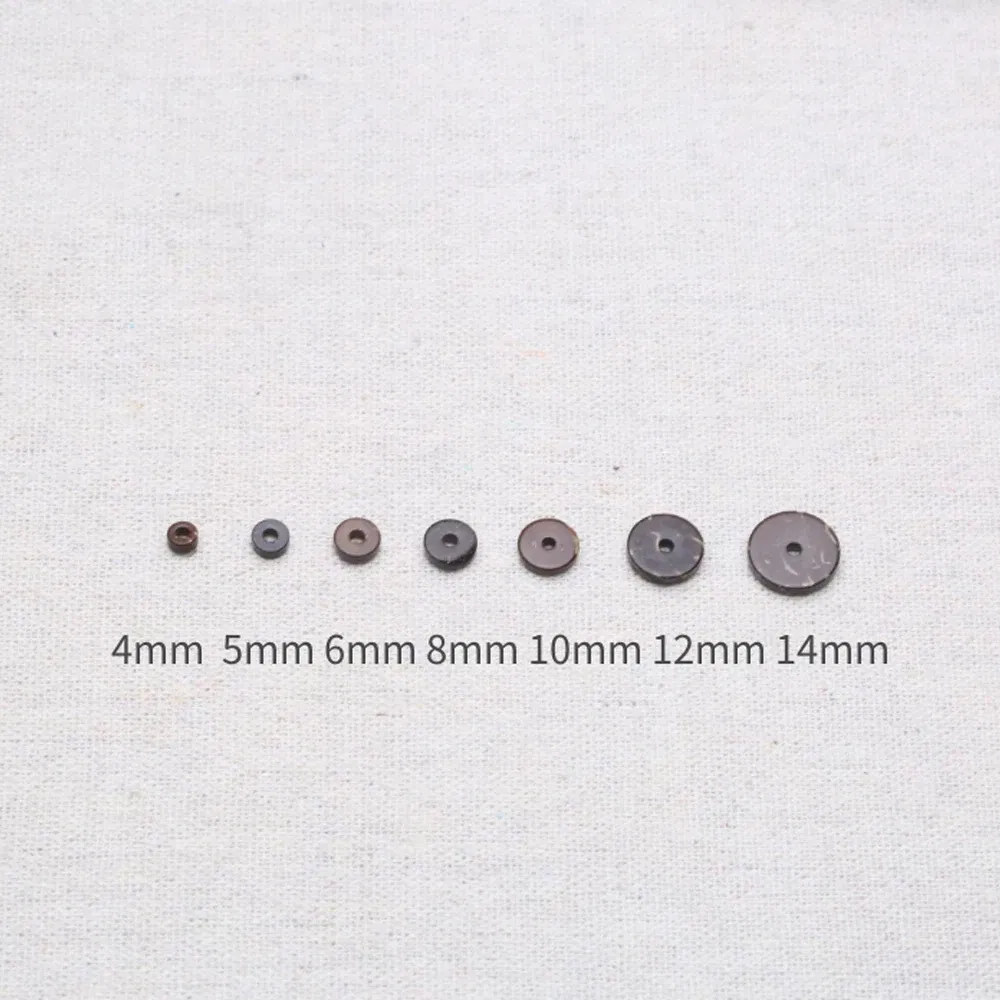 Size: 12mm - Polished coconut shell round brown coconut shell for DIY jewelry making bracelets 100 beads septa beads