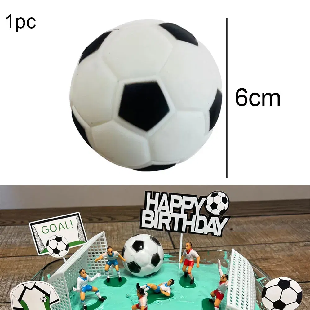 Color: MINT GREEN - Soccer Cake Decorations Soccer Birthday Party Supplies Soccer Ball Cupcake Topper