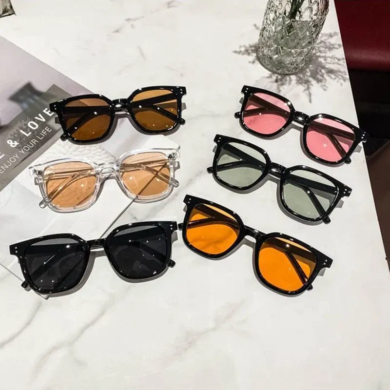 Lenses Color: Red, Ships From: CN, Frame Color: MULTI - High-Quality Square Men Women Sunglasses Fashion New Meter Nail Hip Hop Sun Glasses Retro Sunglasses for female male