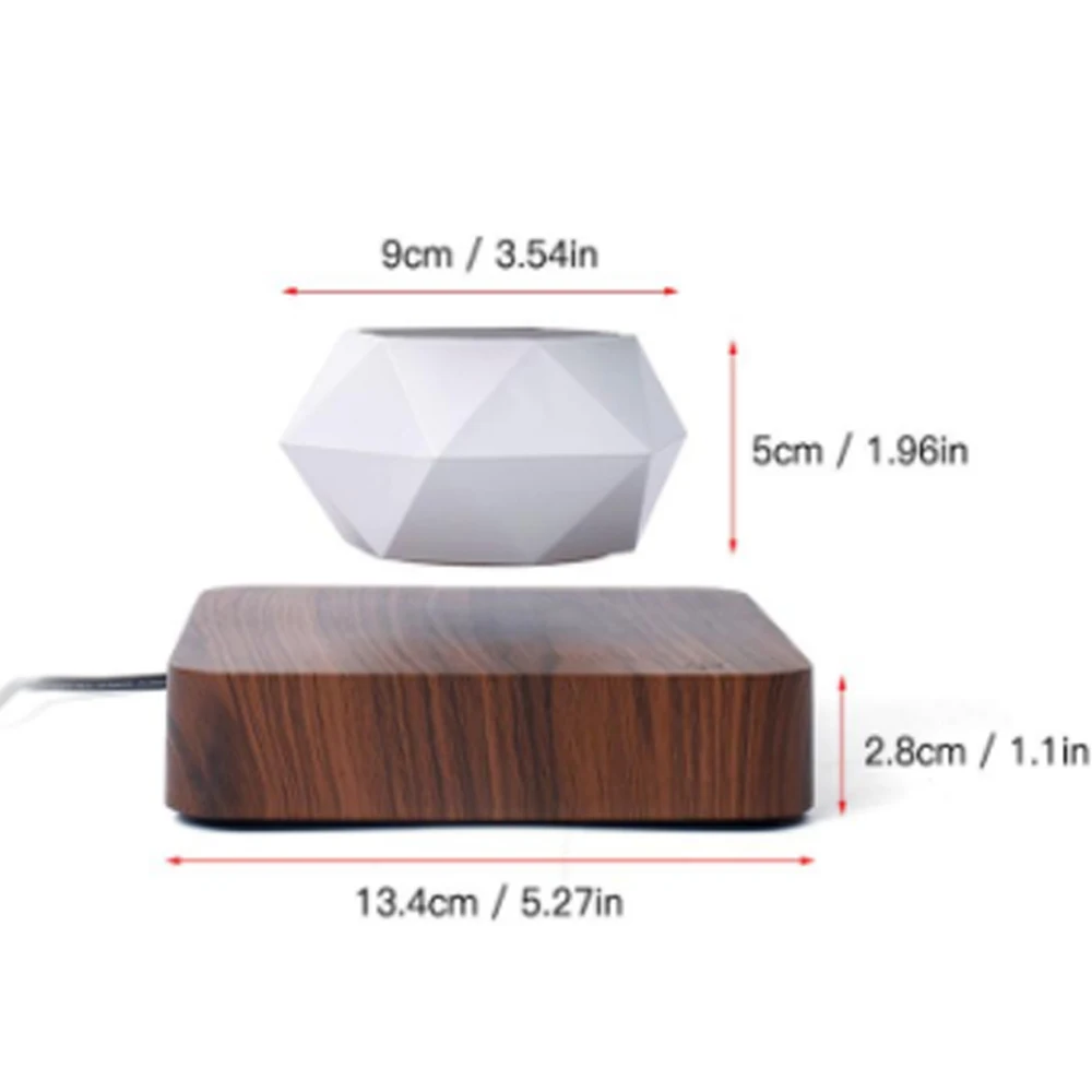 Color: Black, Sheet Size: Large - Levitating Air Bonsai Pot Rotation Flower Pot Planters Magnetic Suspension Floating Pot Potted Plant Home Without Plants