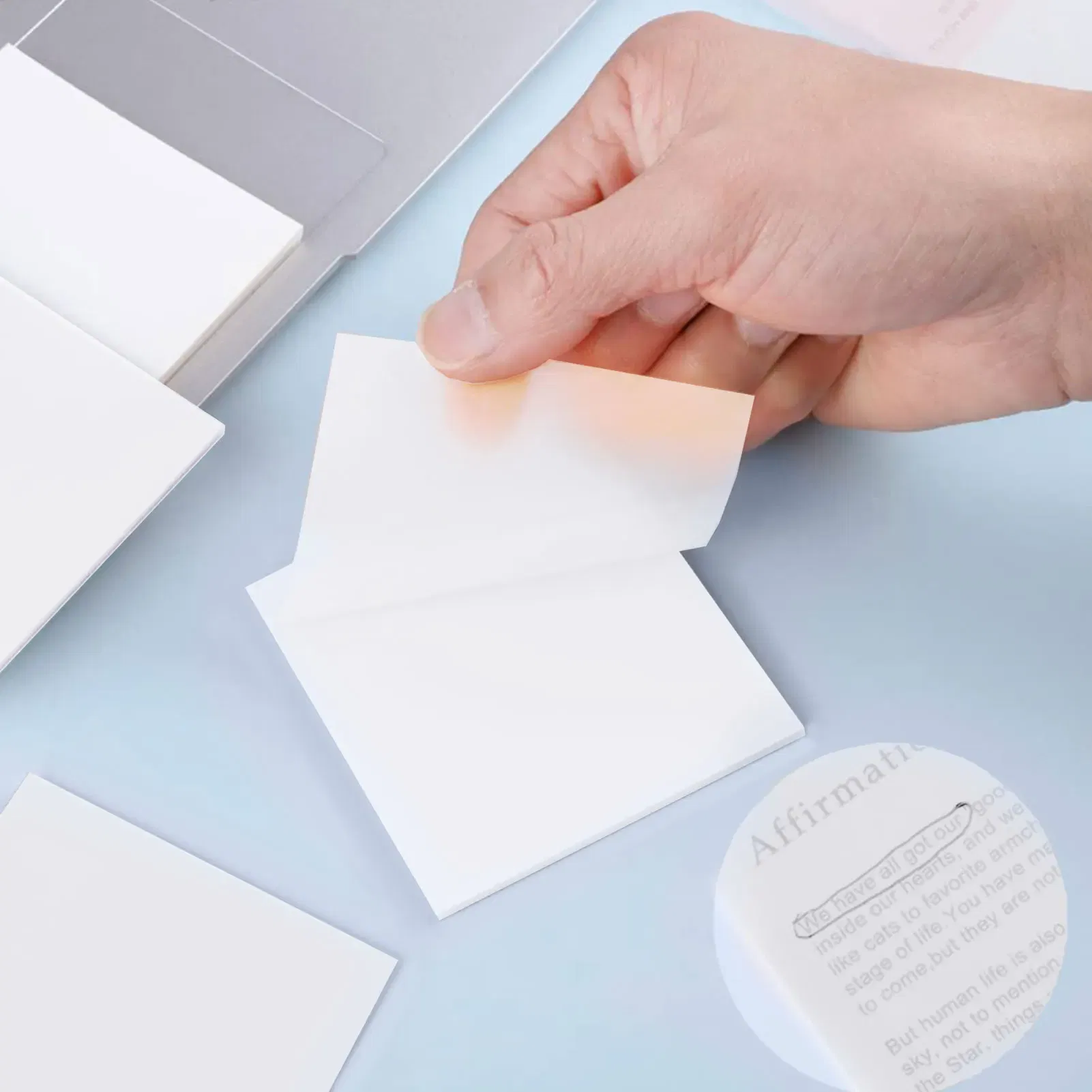 Color: green, Ships From: CHINA - Transparent Sticky Notes Transparent Sticky Notes For Office School Message Reminder Self-Adhesive Clear Memo Message Reminder