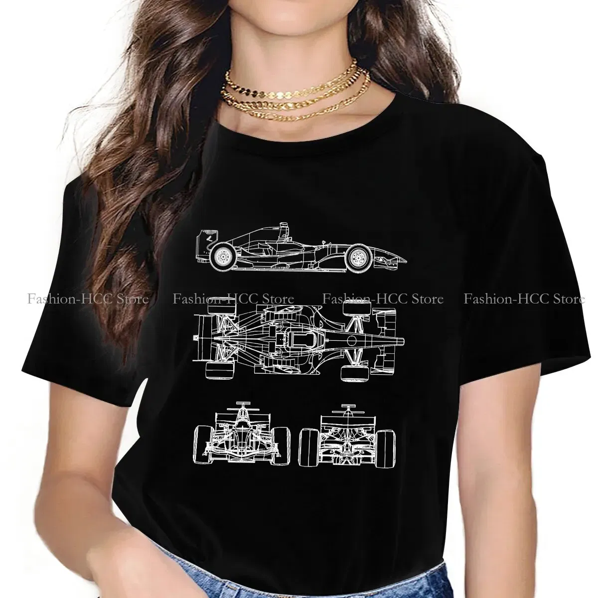 Color: black, Size: XL - Race Car Project Special Polyester TShirt Formulate 1 Top Quality Creative Clothes  T Shirt Stuff