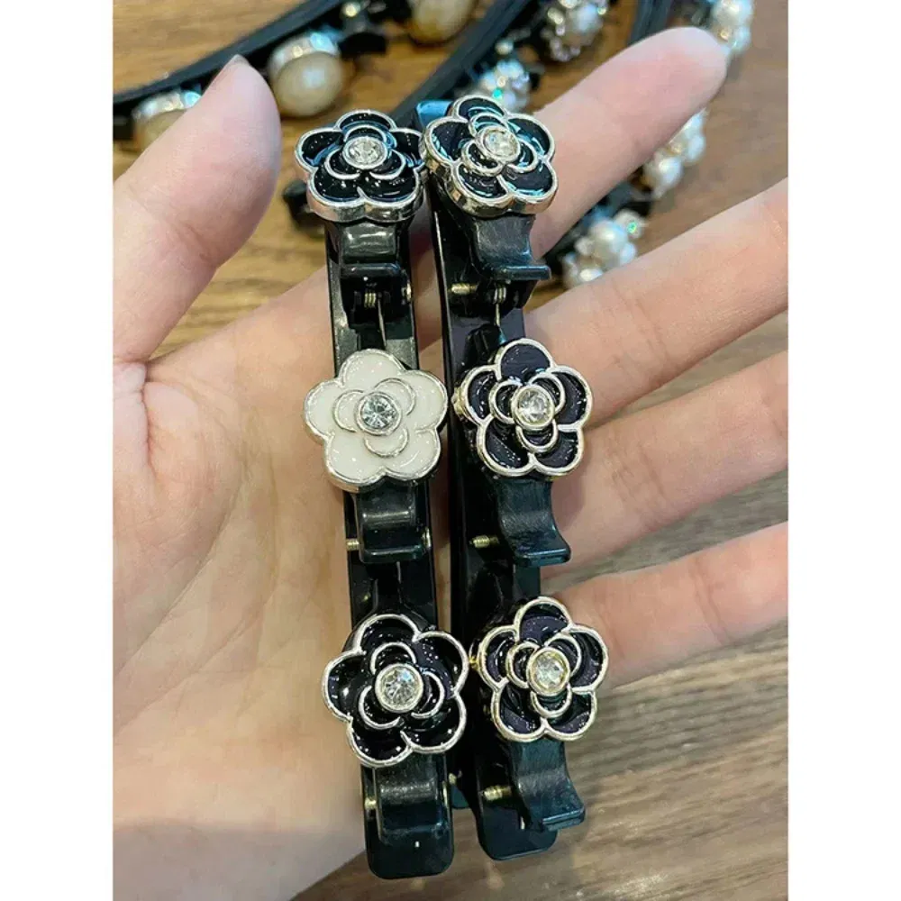 Color: Dark blue - Double Layer Braided Hairpin Hair Hoop Broken Hair Clip Women Hairpin Korean Fixed Headband New Hairpin Lazy Hair Accessories