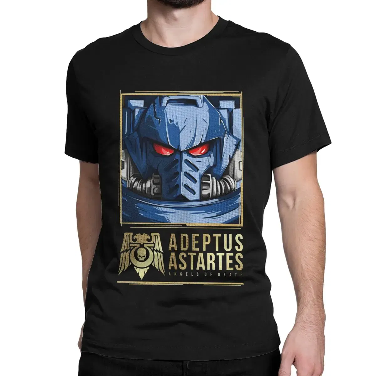 Color: PURPLE, Size: XXXL - Awesome Adeptus Astartes T-Shirt Men Women's O Neck Pure Cotton T Shirts W-Warhammer 40k Short Sleeve Tee Shirt 6XL Tops