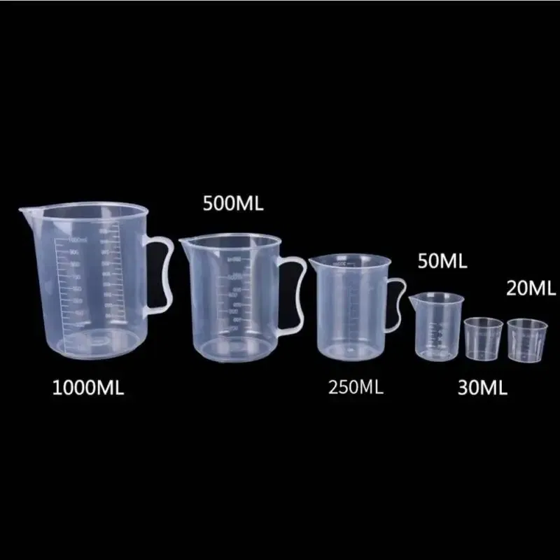 Color: Ivory, Ships From: CHINA - Clear Plastic Graduated Measuring Cupws Househould Portable Baking Beaker Liquid Measure Jug Transparent Cup Container