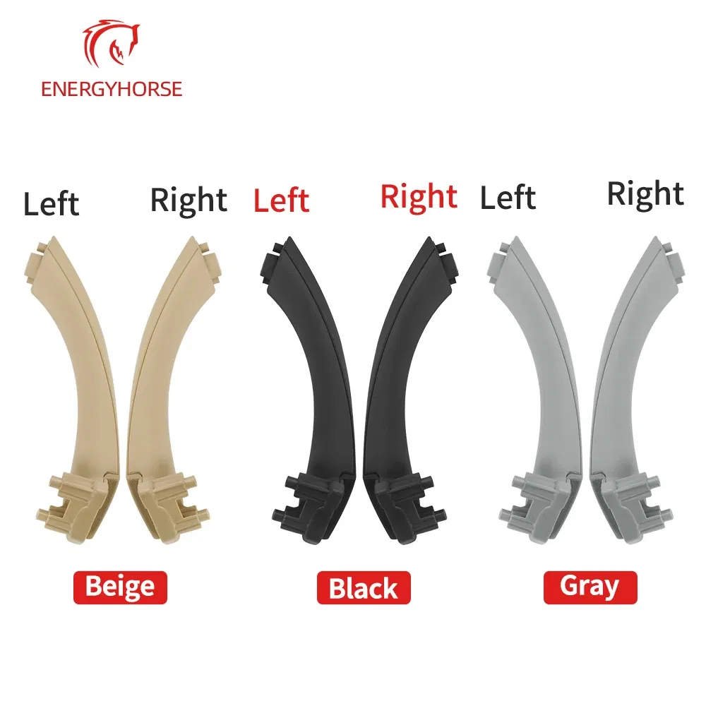Color: WHITE - Car Inner Handle Interior Door Panel Pull Trim Cover Black Left Right for BMW 3 Series E90 E91 316 318 320 325 328