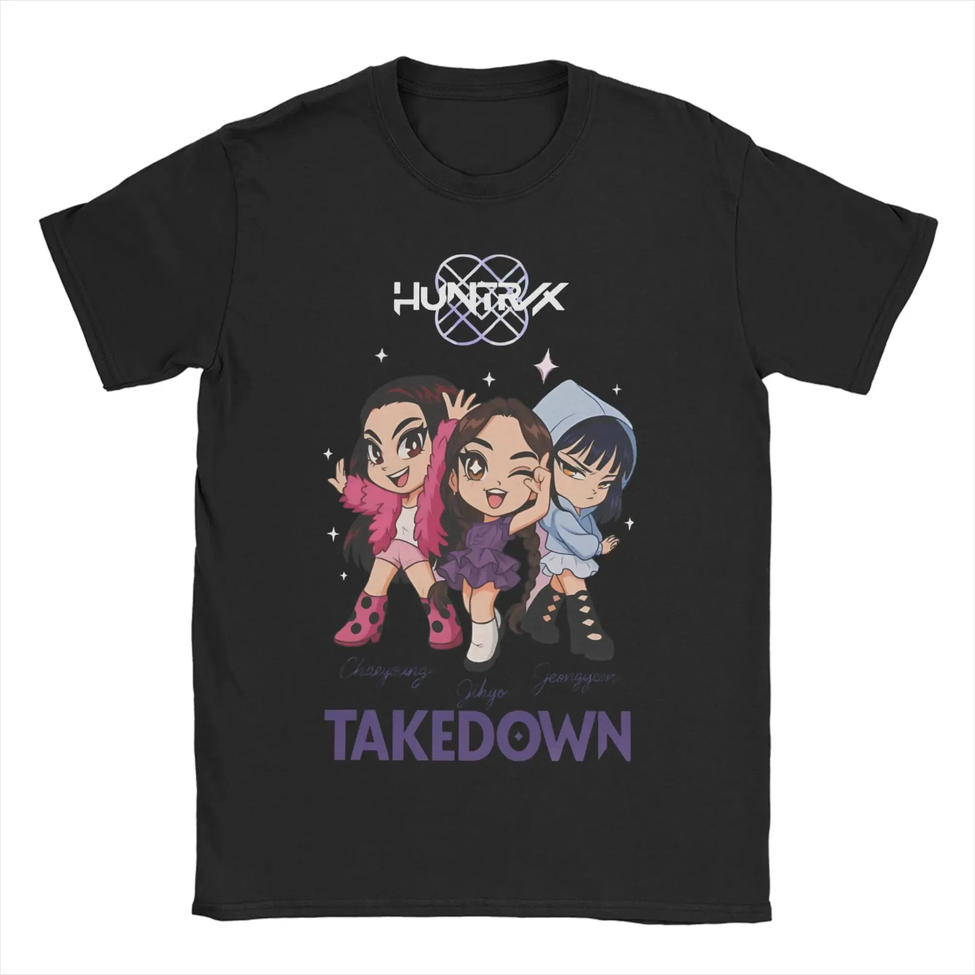 Color: Dark Grey, Size: XXL - Derpy Tiger Cat T Shirt Men Women's Cotton Unique T-Shirt Round Collar Huntrix Kpop Demon Hunters Tees Short Sleeve 4XL 5XL 6XL