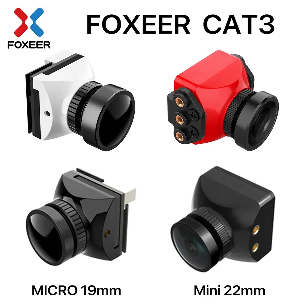 Color: WHITE - Foxeer Cat 3 Micro Mini FPV Camera 1200TVL 0.00001Lux FPV Night Camera For RC Racing Drone