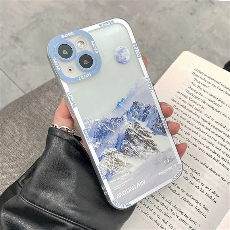 Color: black, Material: PP - Retro INS Sunset Sky Clouds Moon Pattern Case For Samsung Galaxy S10 S20 S21 S22 S23 S24 FE Plus Ultra Note 20 Shockproof Cover