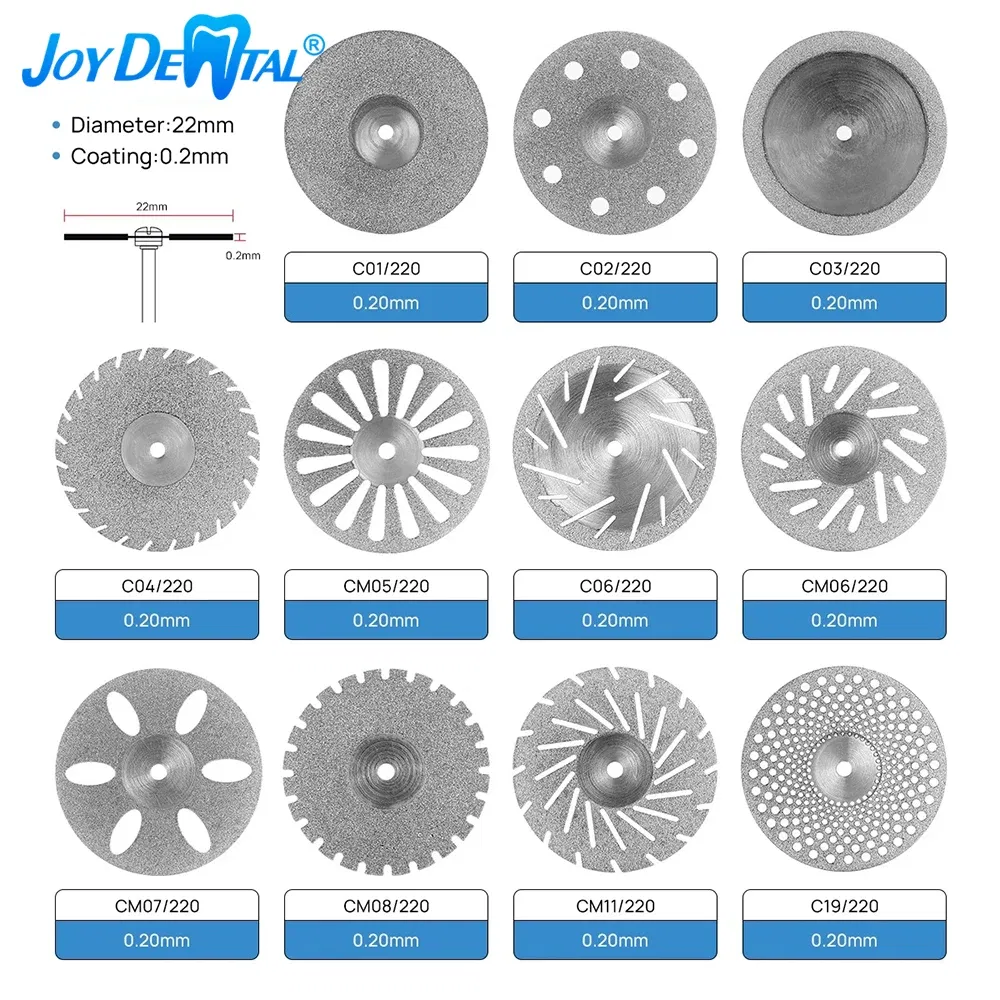 Color: Brown - 5 Pcs Dental Lab 0.20mm Ultra-thin Diamond Cutting Disc Double Sided Disk For Separating Polishing Ceramic Crown Plaster