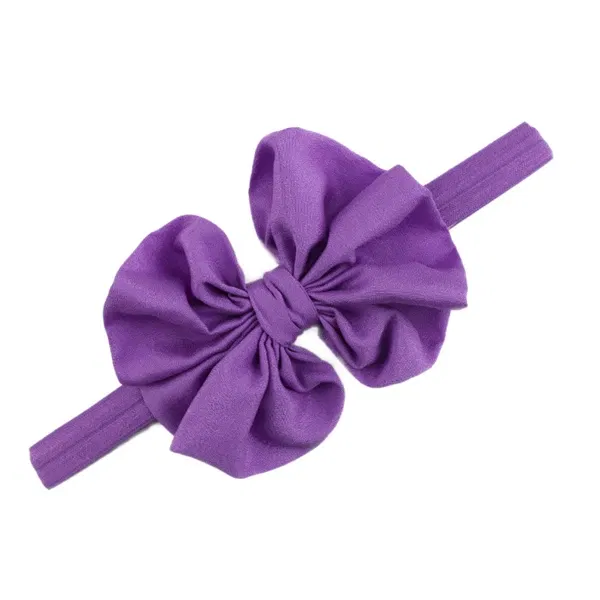 Color: army green - Baby girls hair bow flower Headband  Kids Girls Bowknot Elastic Hair Band Headwear Newborn Head Band children hair Accessories