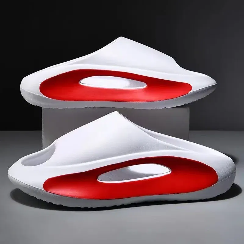 Color: black, Shoe Size: 38-39 - Summer Slippers Men Women EVA Soft Bottom Indoor Home Slides Sandals Light Beach Shoes Male Slippers Flip Flops Big Size 46 47