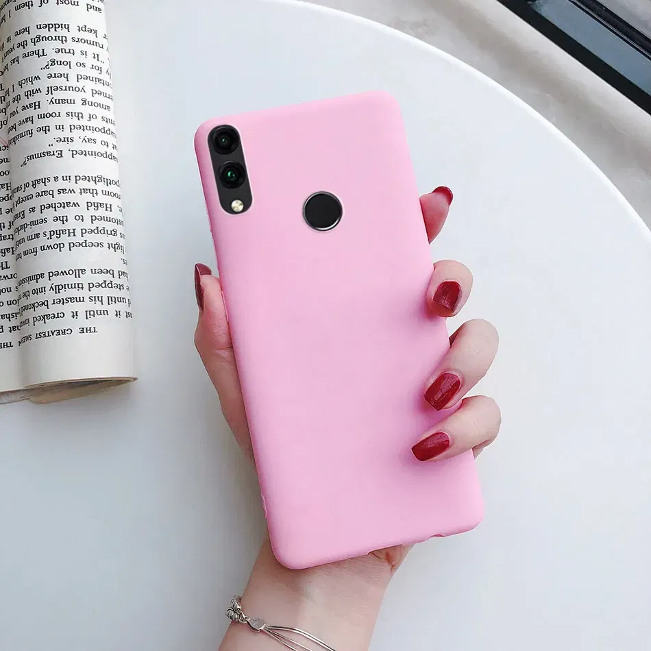 Color: Pink, Material: Acrylic - Matte Soft Fundas for Huawei Honor 8X 8A 8C 8S 9 9A 9X 9C 9S 10 10X 20 lite 20S Mate 10 20 lite Mate 20 Pro Silicone Phone Cases