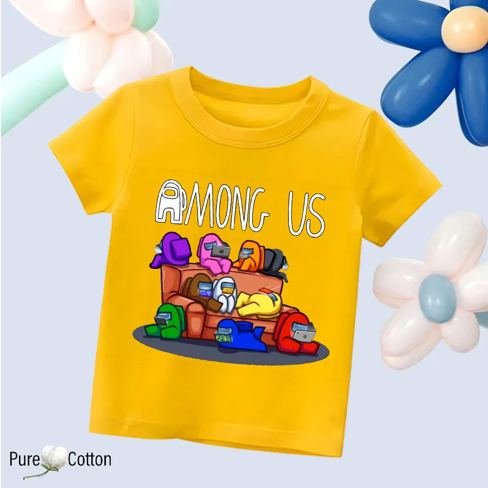 Color: Orange, Kid Size: 4T - Summer trend wear with many anime patterns sunscreen printing close to the skin cool 4-12 years old children delicate line unifo