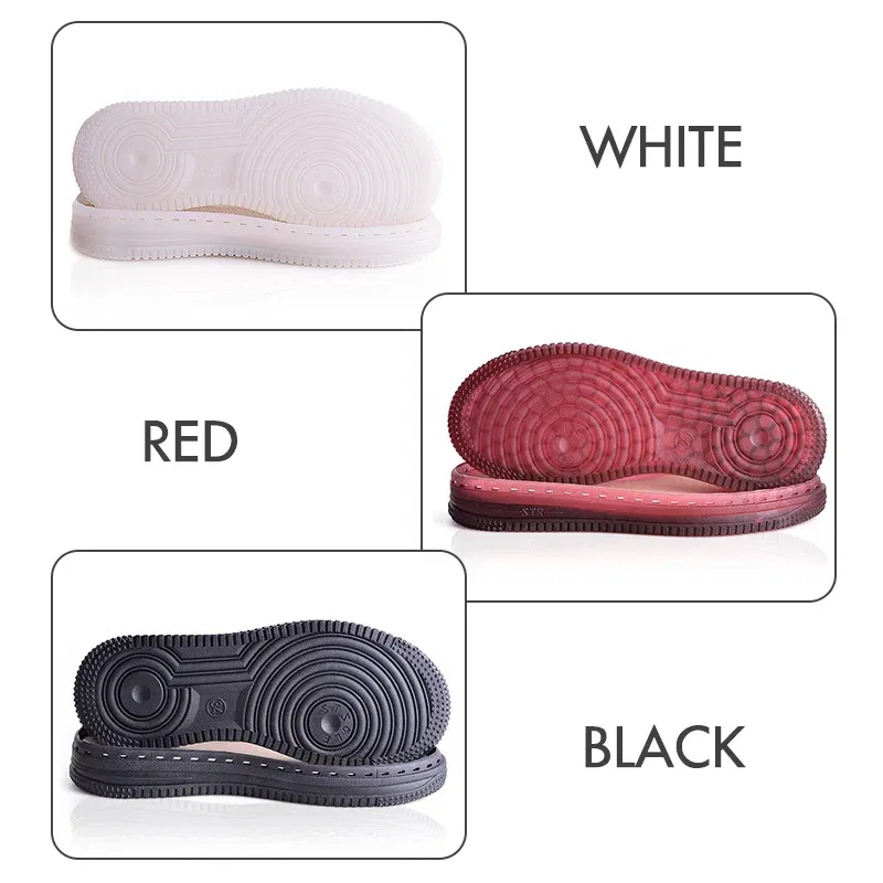 Color: WHITE, Shoe Size: 4 - 1 Pair Soft Rubber Soles Hand-woven Hook Line Soles Anti-slip Shoe Patch Durable Repair Replacement For Boot Shoes