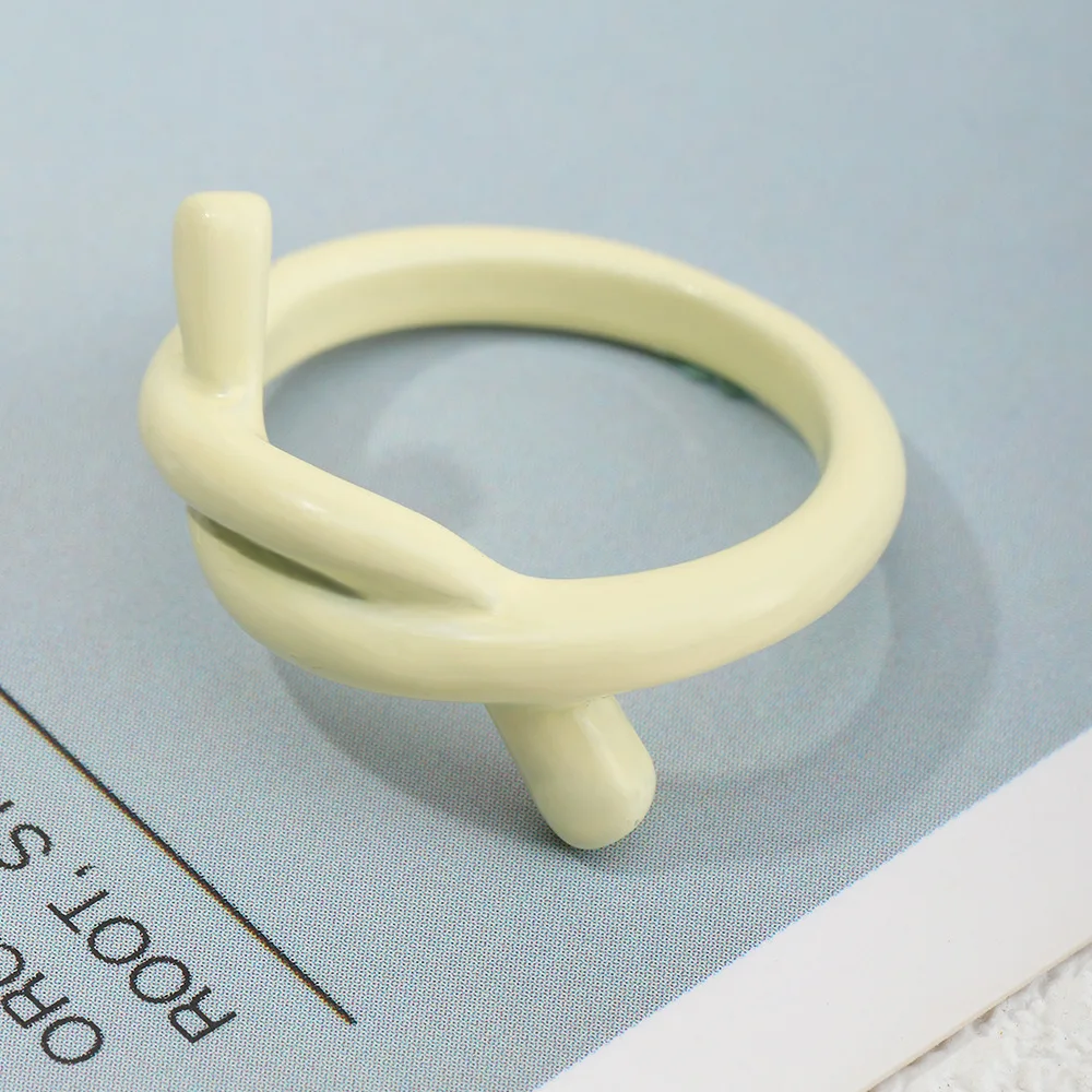 Main Stone Color: PURPLE - 2022 New Trendy Irregular Geometry Open Adjustable Rings Korean Simple Personality Color Rings For Women Jewelry Gifts