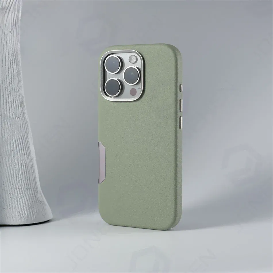Color: black, Material: TPU - For Magsafe Leather High Quality Alloy Camera Button Magnetic Case For iPhone 16 Pro Max 16pro Wireless Charge Shockproof Cover
