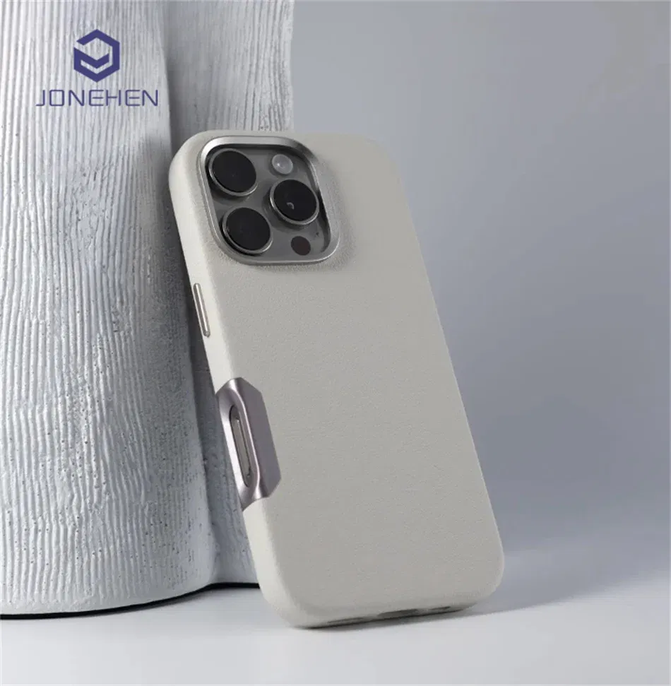 Color: black, Material: TPU - For Magsafe Leather High Quality Alloy Camera Button Magnetic Case For iPhone 16 Pro Max 16pro Wireless Charge Shockproof Cover