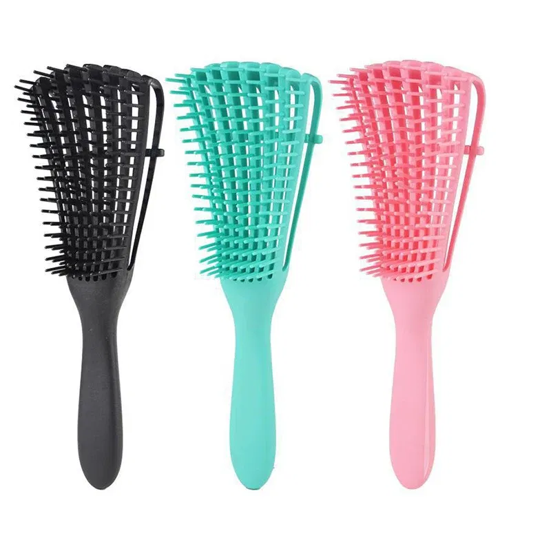 Color: Green - Fluffy Scalp Massage Comb Multi-function Octopus Comb Hairstyle Smooth Hair Ribs Suitable for Curly Hair Brush Hair Styling Tool