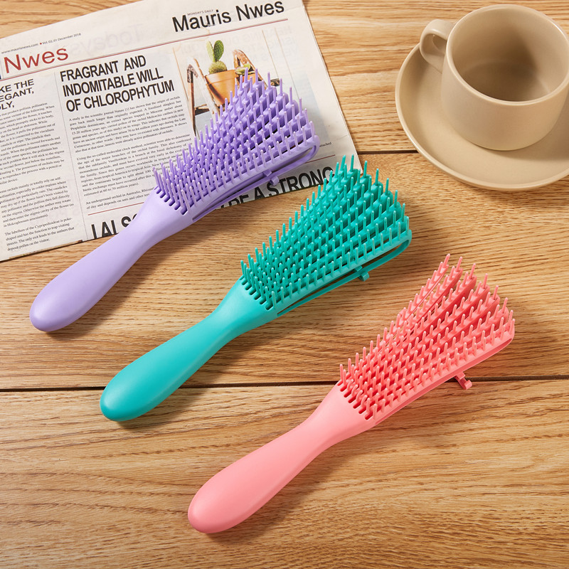 Color: Green - Fluffy Scalp Massage Comb Multi-function Octopus Comb Hairstyle Smooth Hair Ribs Suitable for Curly Hair Brush Hair Styling Tool