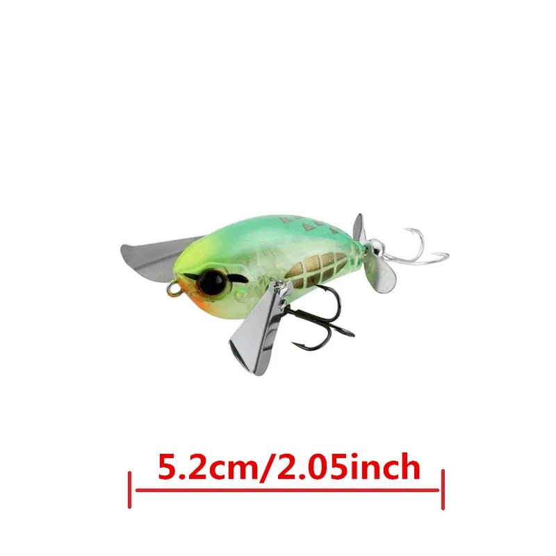 Color: Red Wine - luretv Japanese JACKALL SAME STYLE  MICRO POMPADOUR Small Water Cicada 6.5g
