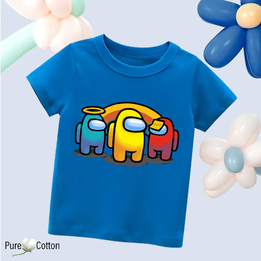 Color: Gold, Kid Size: 2T - Summer trend wear with many anime patterns sunscreen printing close to the skin cool 4-12 years old children delicate line unifo