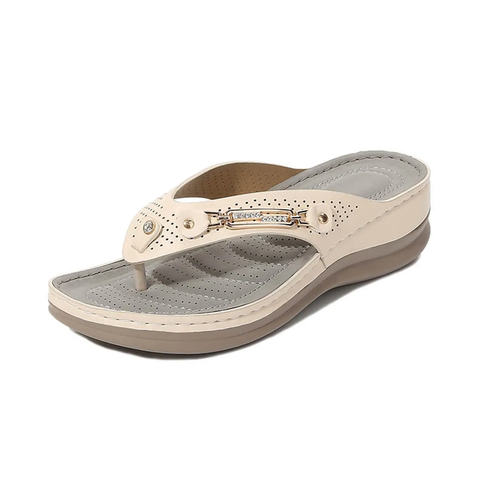 Color: Red, Shoe Size: 39, Ships From: CHINA - Women's Soft Cushion Flip Flops Thong Sandals Slippers Casual Orthotics Sandals