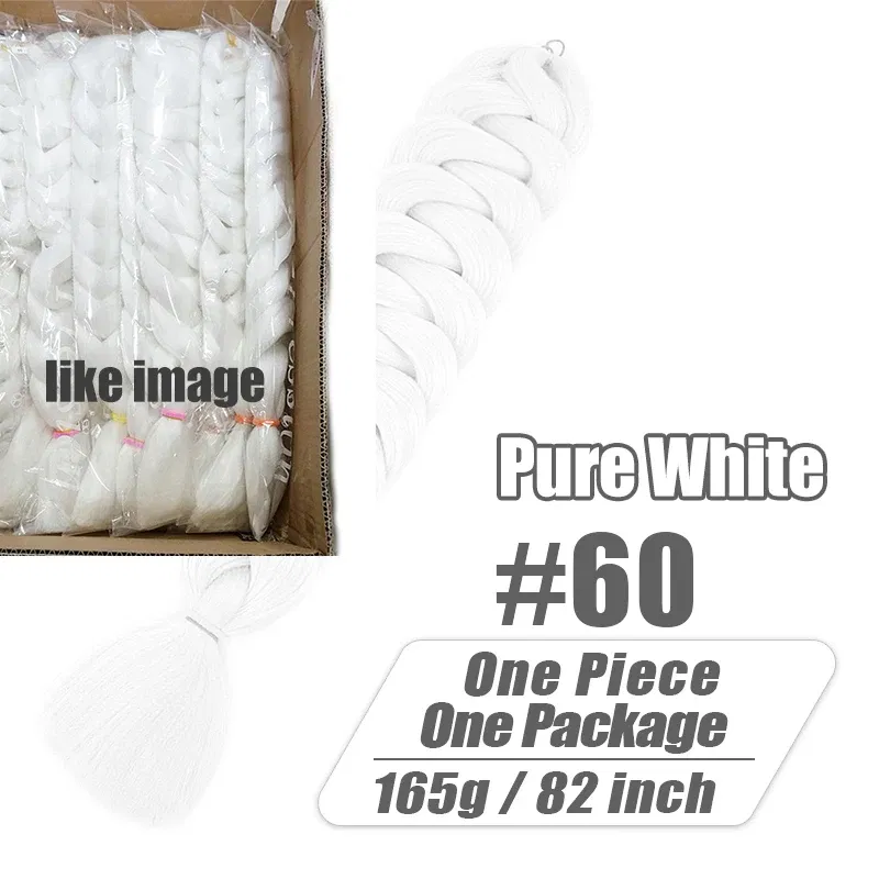 Color: T27/30/4, Stretched Length: 32inches, Ships From: CHINA, Bulk Buy: 1Pcs/Lot - Synthetic Braiding Hair Wholesale 82Inch 165g Ombre Braiding Hair Packs Jumbo Braid Hair For Women DIY Hairstyle Blue Grey