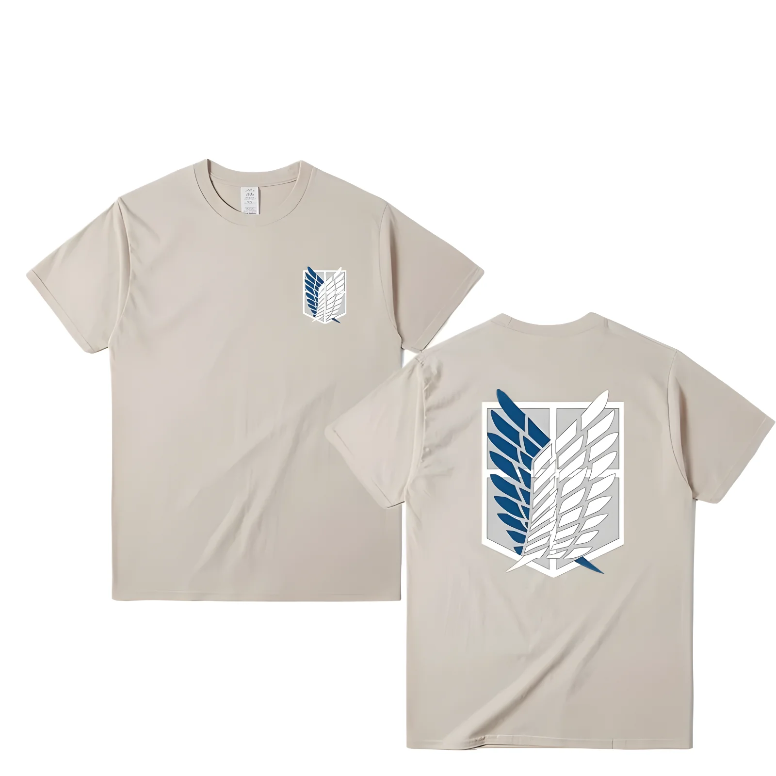 Color: Pink, Size: XL - Attack on Titan T-shirt Wings of Freedom Short Sleeve Ackerman Mikasa Eren Jaeger Men Cotton Tops Summer Oversized O-Neck Tee