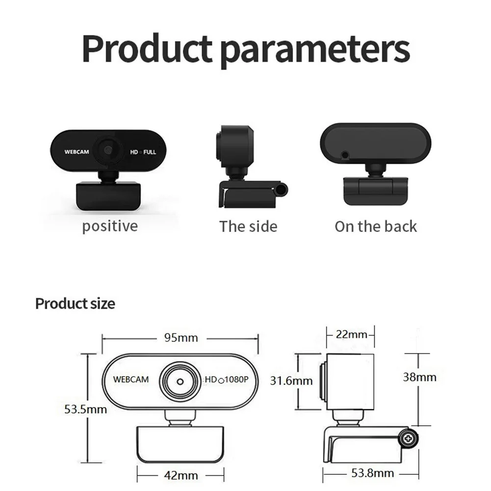 Color: Red, Ships From: CHINA - HD 1080P/2K Web Camera USB Camera Built In Microphone USB Network Camera Web Camera Autofocus Business Webcam for PC Laptop