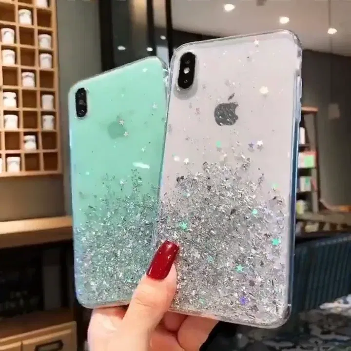 Color: Pink, Compatible-Phone Models: For iPhone 16 - 16 Pro Max, Epoxy Resin Case, iPhone 15 Case with Sequins, Epoxy Case, iPhone 14 Case, Glitter Girls Designs, 13 Pro Max, 15Pro
