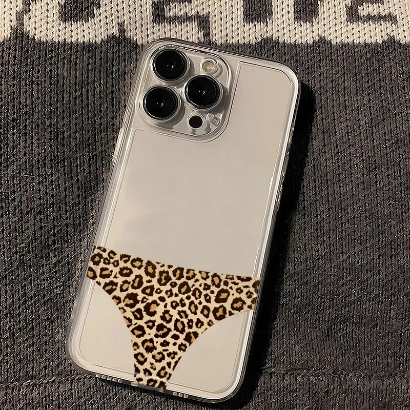 Color: Clear, Ships From: CHINA, Material: Denim - for IPHONE 15 case 14 13 12 11 PROMAX 7 8 PLUS X XR XS MAX Leopard print soft silicone anti-drop and shock-proof