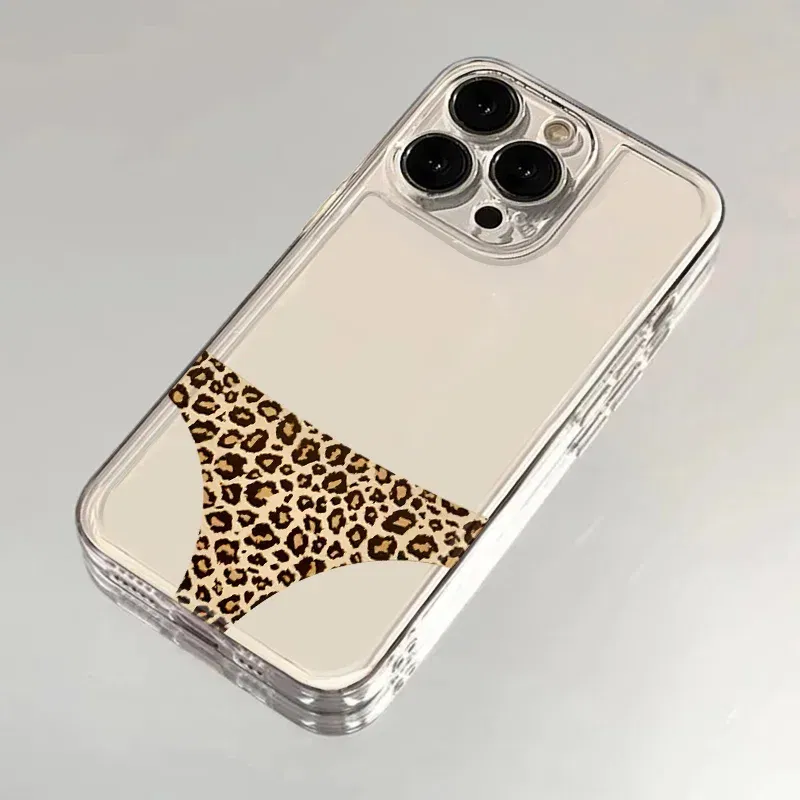Color: Clear, Ships From: CHINA, Material: Denim - for IPHONE 15 case 14 13 12 11 PROMAX 7 8 PLUS X XR XS MAX Leopard print soft silicone anti-drop and shock-proof