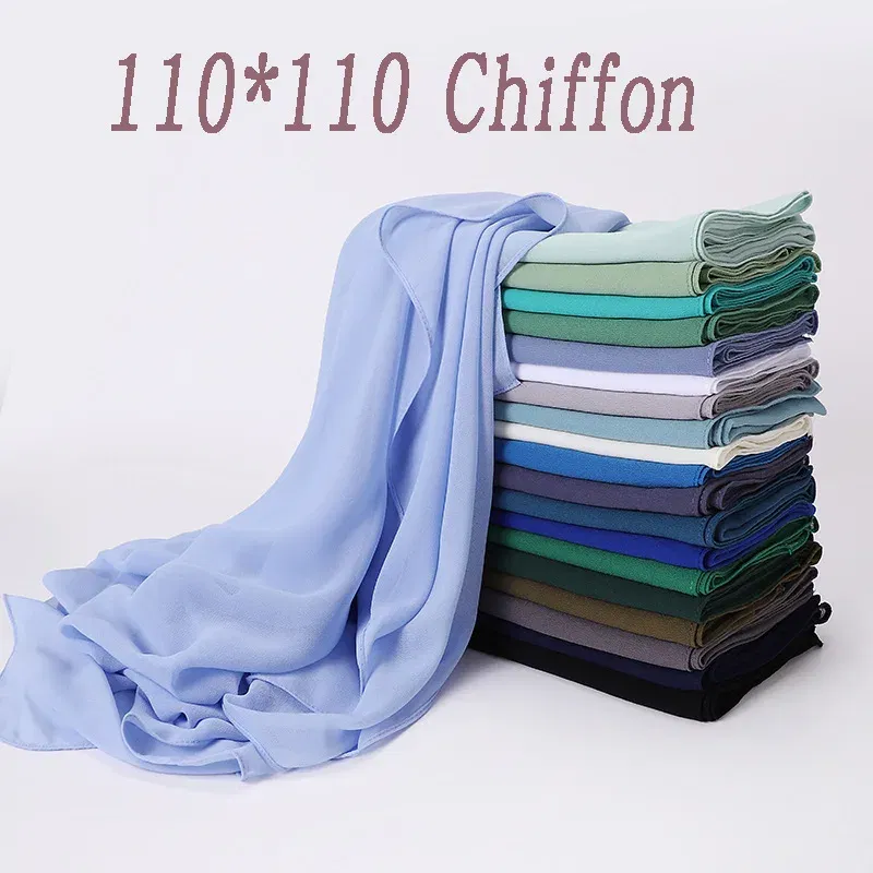 Color: WHITE, Size: One Size - A Pure Color Silk Scarves Imitation Silk Stripes Fashion Shawl Sunscreen Scarves Chiffon Scarf 110 * 110 CM