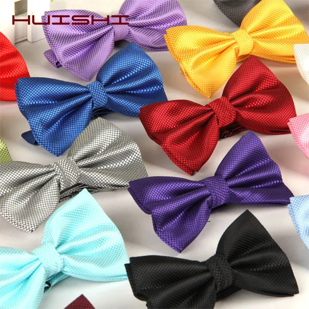 Color: Lake Blue, Ships From: CN - HUISHI Bowtie Men Ties Fashion Butterfly Party Wedding Bow Tie For Men Women Candy Solid Color Bowknot Wholesale Accessories Tie