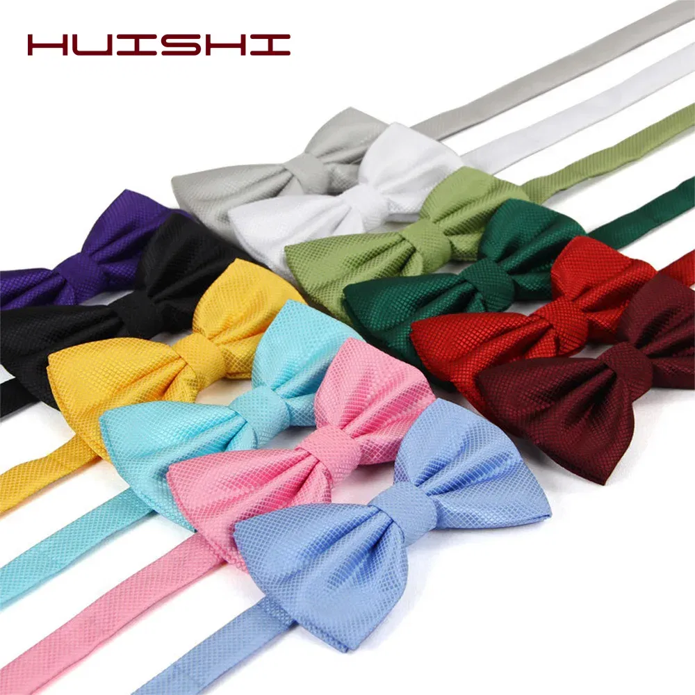 Color: Lake Blue, Ships From: CN - HUISHI Bowtie Men Ties Fashion Butterfly Party Wedding Bow Tie For Men Women Candy Solid Color Bowknot Wholesale Accessories Tie