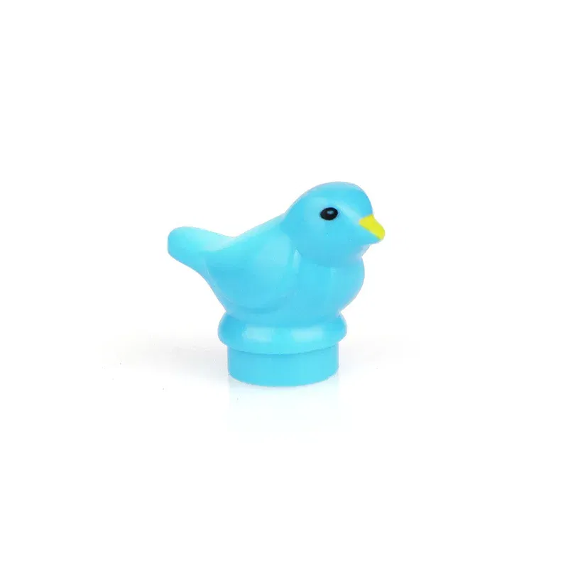 Color: Trans-orange - MOC City Animal Building Block Figures Hare Dairy Cow Squirrel Dolphin Pug DIY Farm Street View Accessories Bricks Toys Gifts