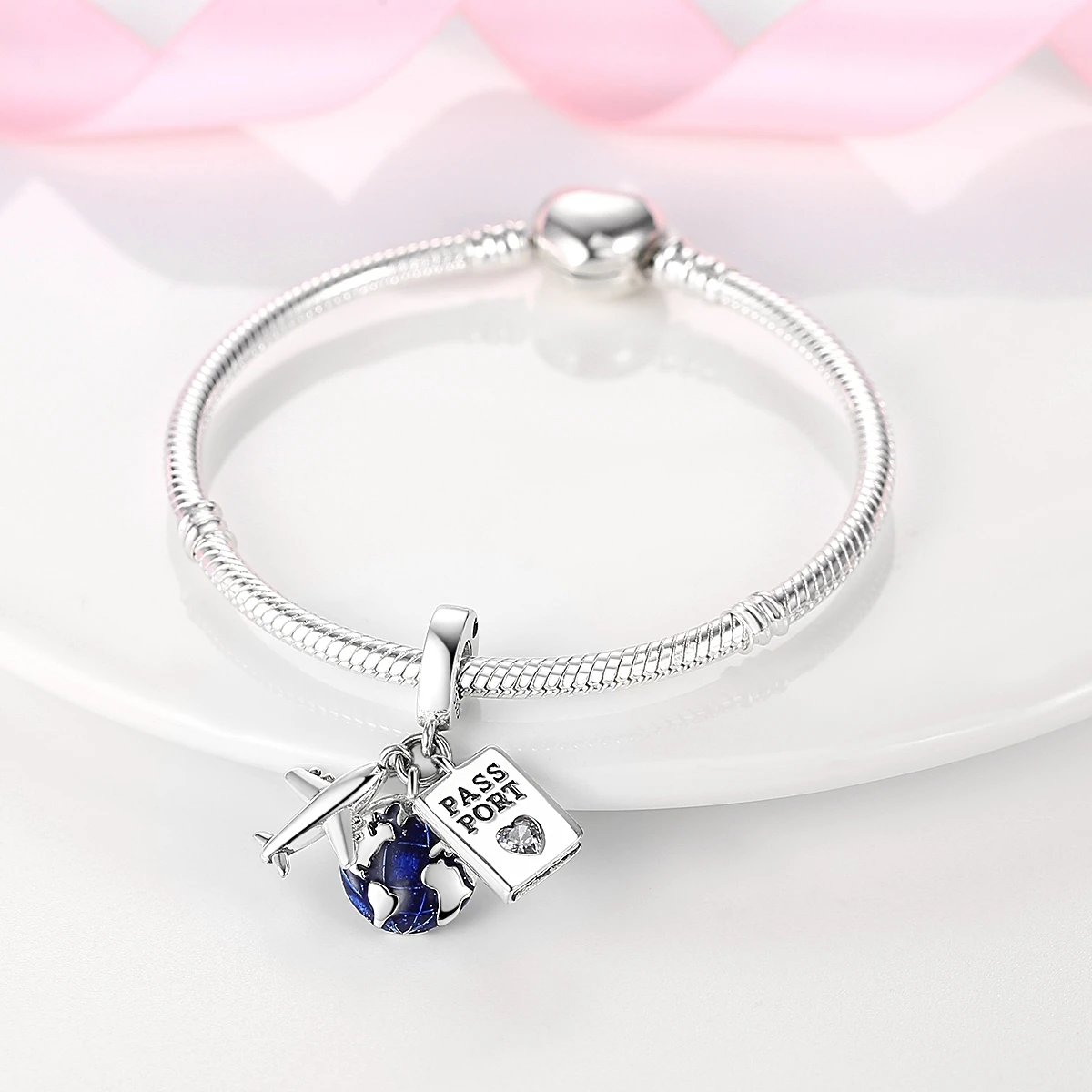 Color: Green - Hot 925 Sterling Silver Articles Daily Use Series Charms Beads Fit Original Pandora Bracelets S925 DIY Jewelry Gifts Accessories