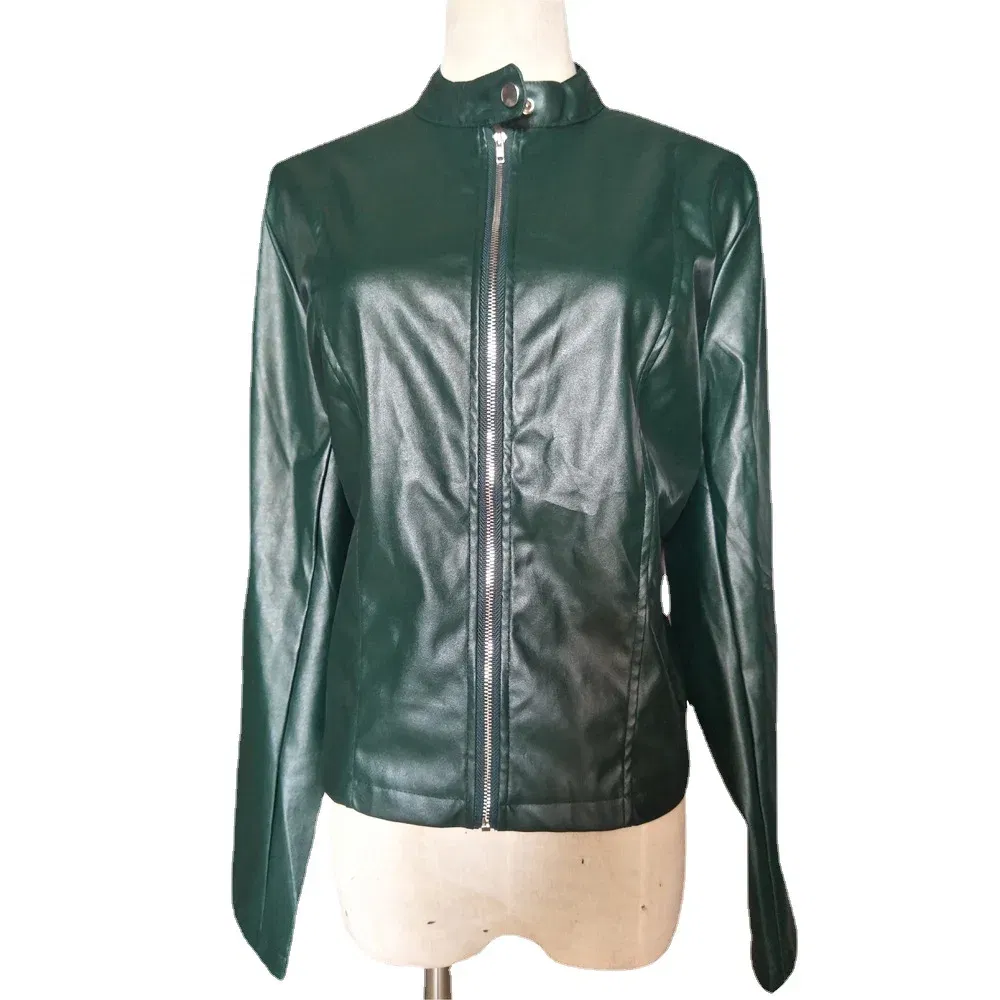 Color: SKY BLUE, Size: S - Womens Spring Full Long Sleeve Jacket Coat Autumn Leather Blazer Winter Zipper Outwear Suit Cardigan Female  Jackets