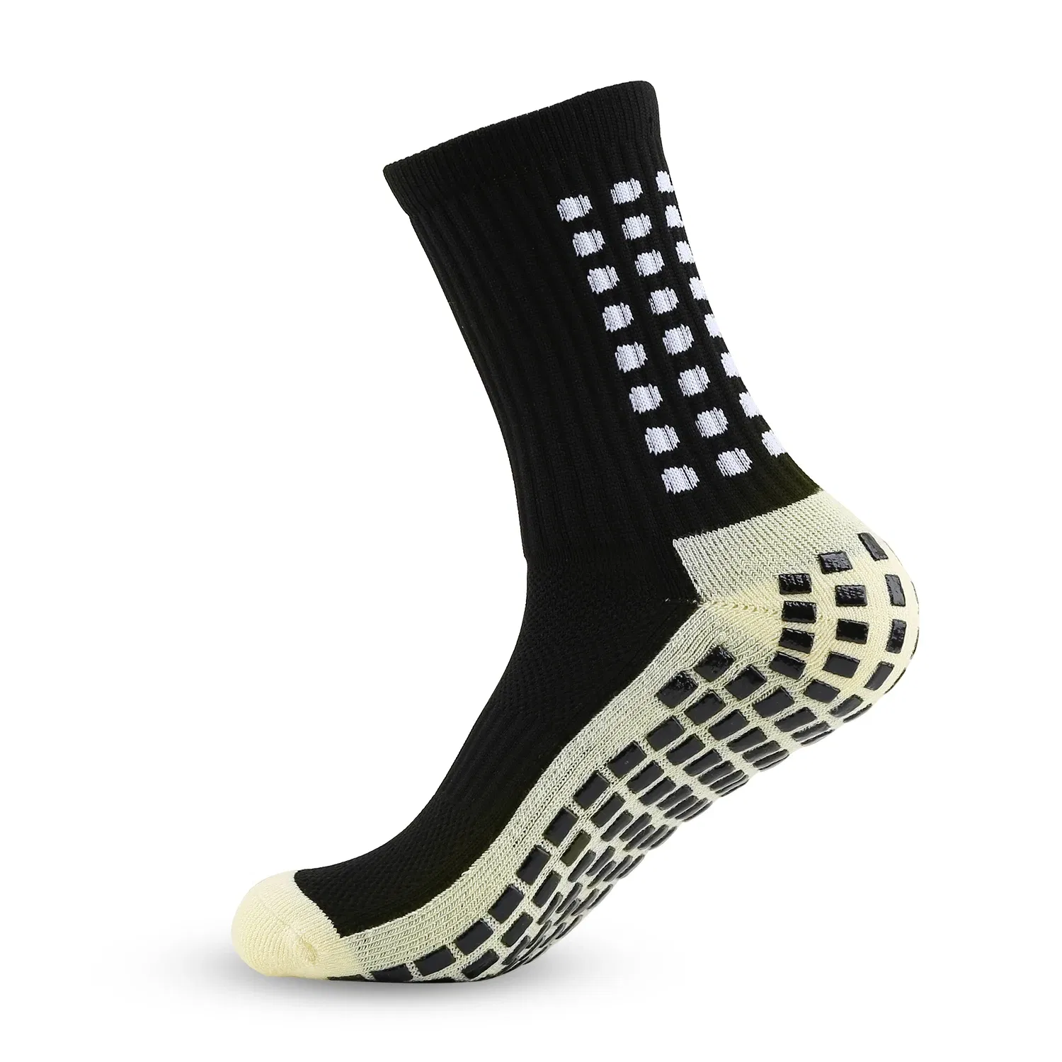 Color: Champagne - Anti-slip Soccer Women Men Outdoor Sport Grip Football Yoga Socks