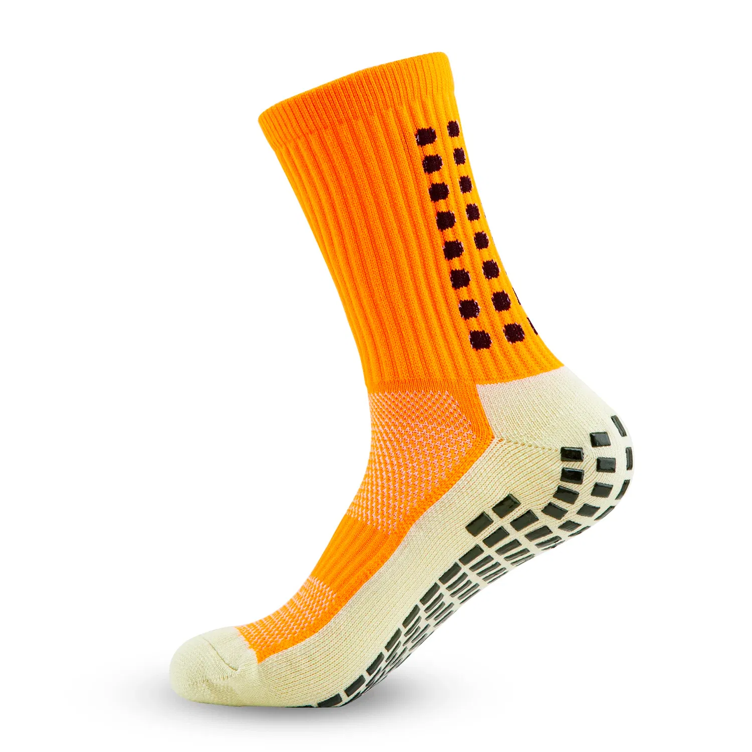 Color: Champagne - Anti-slip Soccer Women Men Outdoor Sport Grip Football Yoga Socks