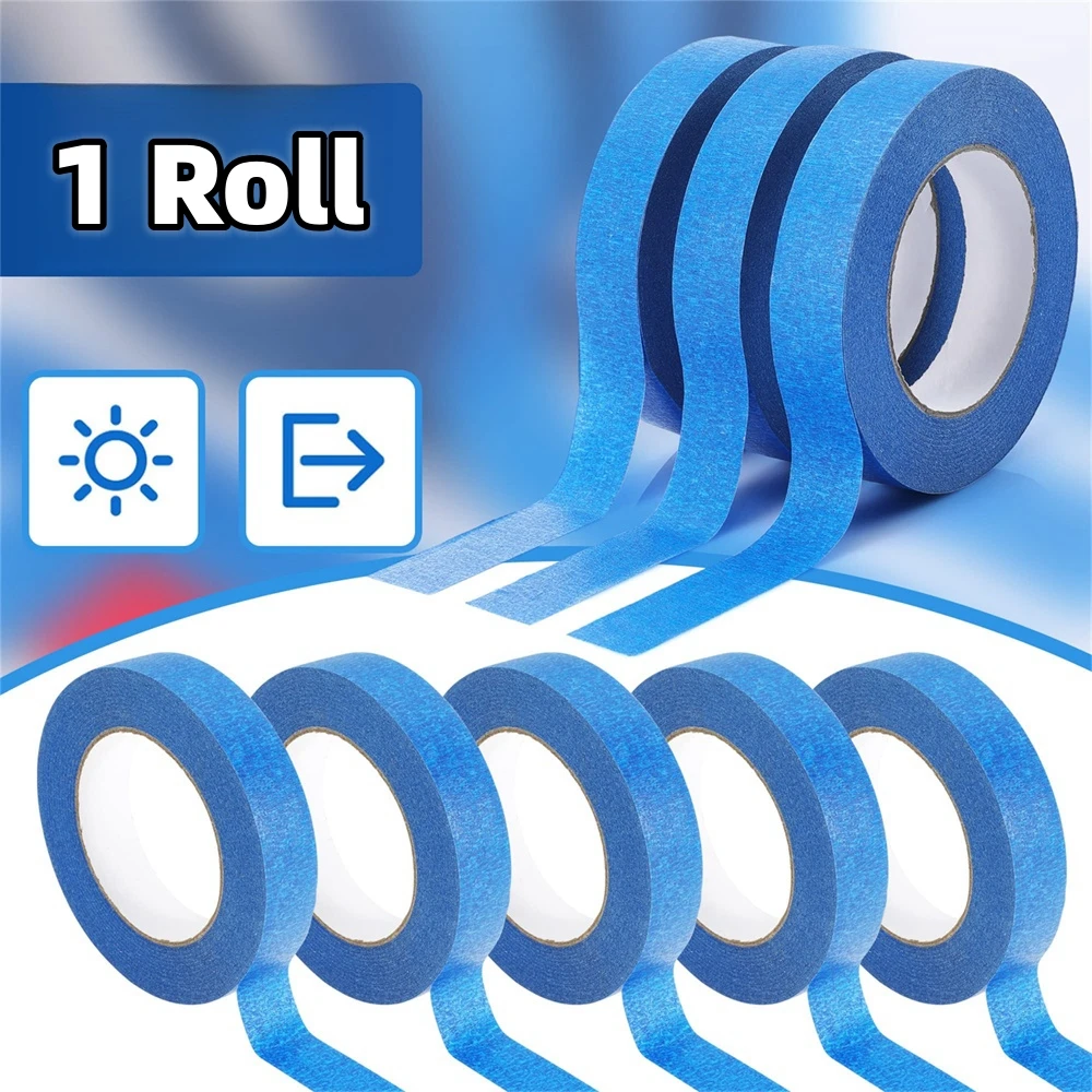 Color: Brown - 3 Roll/Set Paint Tape Multi-Surface Masking Easy Removal Paint Tape Security Wall Painting Crafts Art Construction Home 20m/Roll