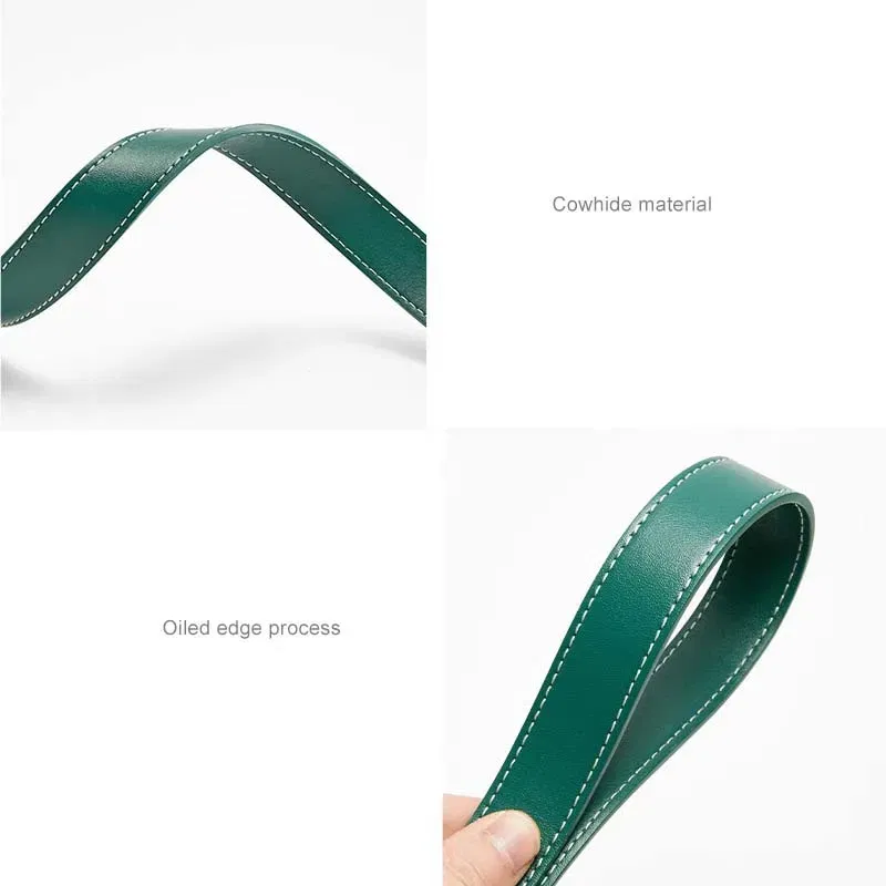 Color: Deep Red - Bag extended shoulder strap for Goyard Bowling 25 toiletries bag handle shoulder replacement strap bag modification accessories