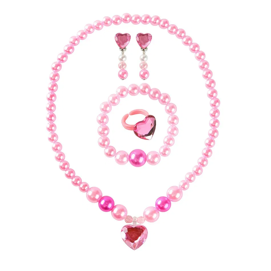 Color: multi - Baby Girls Accessories Princess Peach Accessory Children Pink Headband Crown Wig Necklace Party Aurora Cosplay Dress Up Outfits