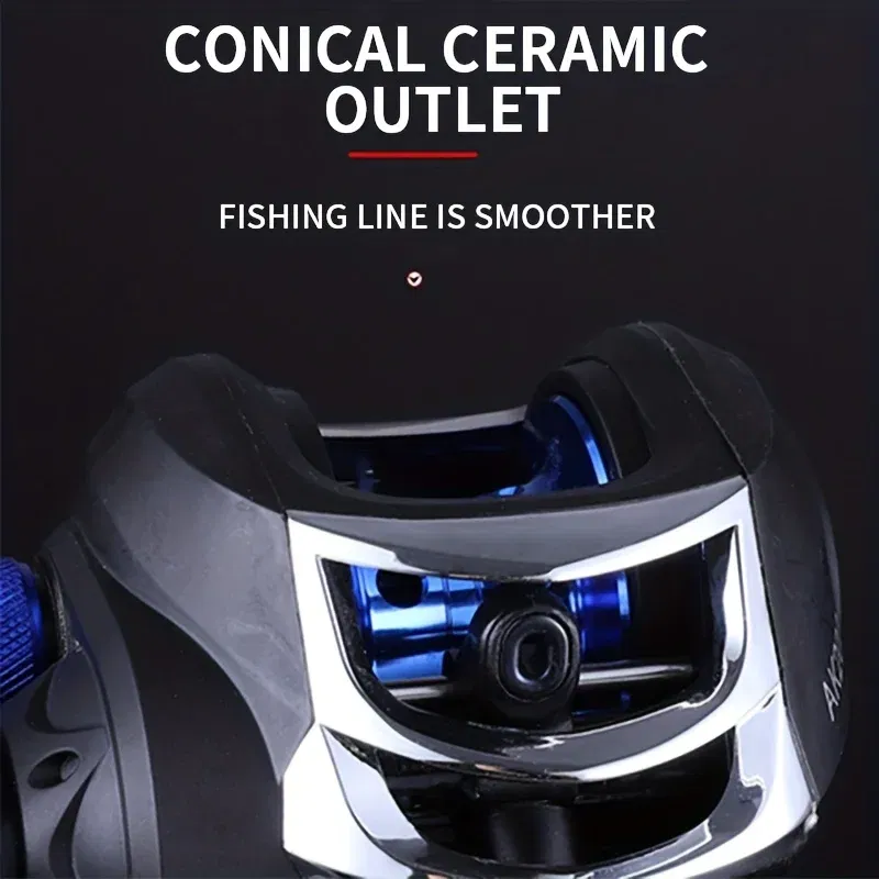 Color: Orange, Use Mode: Right Hand, Bearing Quantity: 18 - BILLINGS Baitcasting Reel AK Series,7.2:1 Gear Ratio 18+1BB,18LB Max Drag,Shallow Spool,For Freshwater Saltwate
