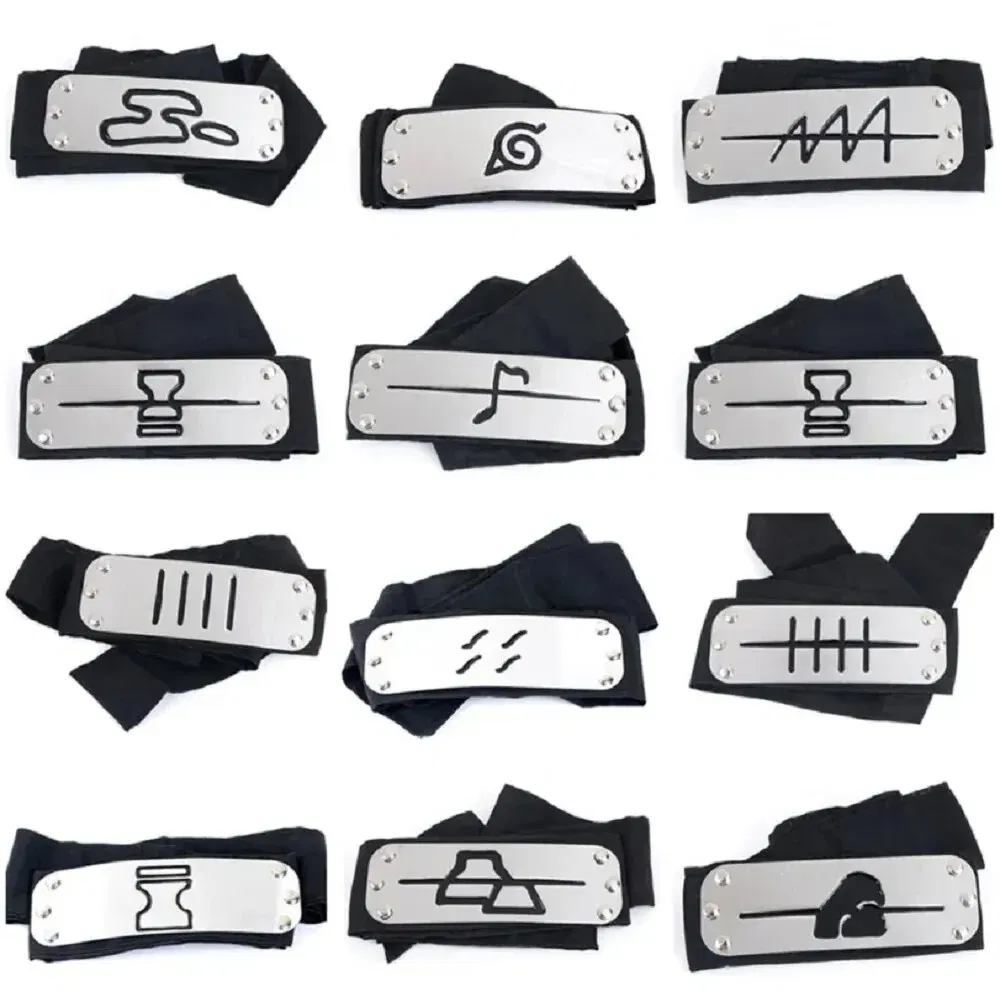 Color: Silver - Ninja Headband Rebel Leaf Naruto Forehead Protector Coslapaly Anime Peripheral